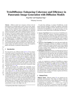 TwinDiffusion: Enhancing Coherence and Efficiency in Panoramic Image
  Generation with Diffusion Models