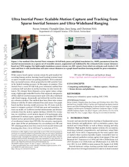 Ultra Inertial Poser: Scalable Motion Capture and Tracking from Sparse
  Inertial Sensors and Ultra-Wideband Ranging