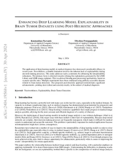 Enhancing Deep Learning Model Explainability in Brain Tumor Datasets
  using Post-Heuristic Approaches
