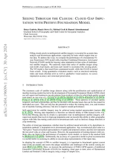 Seeing Through the Clouds: Cloud Gap Imputation with Prithvi Foundation
  Model