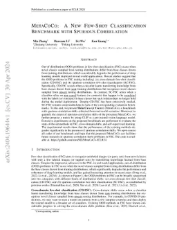 MetaCoCo: A New Few-Shot Classification Benchmark with Spurious
  Correlation