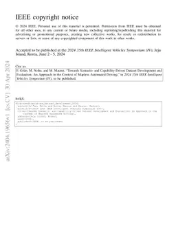 Towards Scenario- and Capability-Driven Dataset Development and Evaluation: An Approach in the Context of Mapless Automated Driving