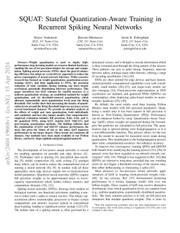 SQUAT: Stateful Quantization-Aware Training in Recurrent Spiking Neural
  Networks
