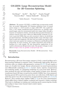 GS-LRM: Large Reconstruction Model for 3D Gaussian Splatting