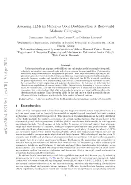 Assessing LLMs in Malicious Code Deobfuscation of Real-world Malware
  Campaigns