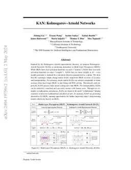 KAN: Kolmogorov-Arnold Networks