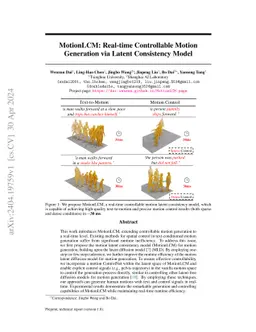 MotionLCM: Real-time Controllable Motion Generation via Latent Consistency Model