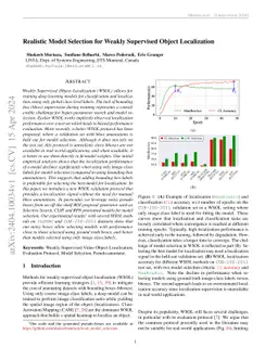 Realistic Model Selection for Weakly Supervised Object Localization