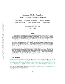 Language Model Cascades: Token-level uncertainty and beyond