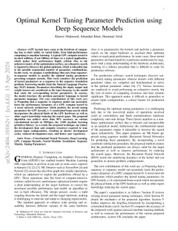 Optimal Kernel Tuning Parameter Prediction using Deep Sequence Models