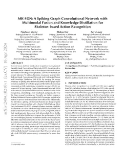 MK-SGN: A Spiking Graph Convolutional Network with Multimodal Fusion and Knowledge Distillation for Skeleton-based Action Recognition