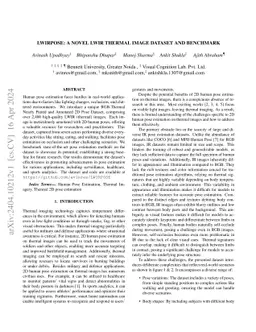 LWIRPOSE: A novel LWIR Thermal Image Dataset and Benchmark