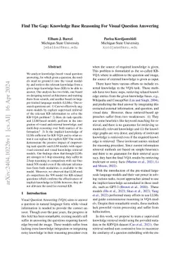 Find The Gap: Knowledge Base Reasoning For Visual Question Answering