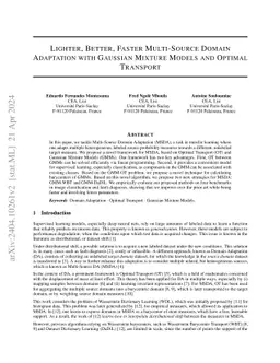 Lighter, Better, Faster Multi-Source Domain Adaptation with Gaussian
  Mixture Models and Optimal Transport