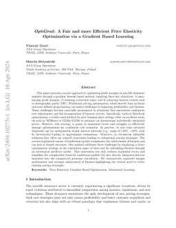 OptiGrad: A Fair and more Efficient Price Elasticity Optimization via a
  Gradient Based Learning