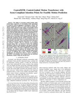 ControlMTR: Control-Guided Motion Transformer with Scene-Compliant
  Intention Points for Feasible Motion Prediction