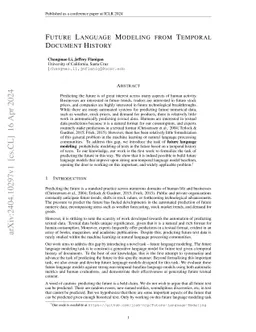 Future Language Modeling from Temporal Document History