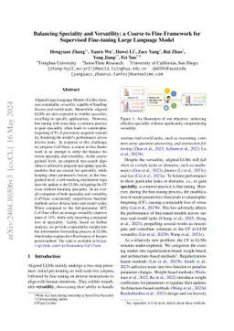 Balancing Speciality and Versatility: a Coarse to Fine Framework for
  Supervised Fine-tuning Large Language Model