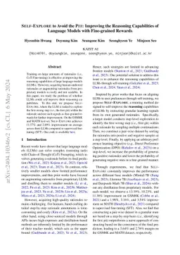 Self-Explore to Avoid the Pit: Improving the Reasoning Capabilities of
  Language Models with Fine-grained Rewards