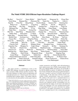 The Ninth NTIRE 2024 Efficient Super-Resolution Challenge Report