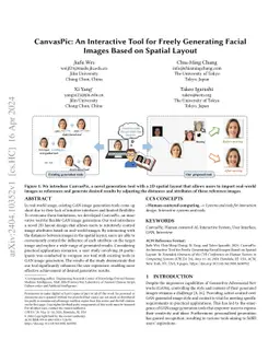 CanvasPic: An Interactive Tool for Freely Generating Facial Images Based
  on Spatial Layout