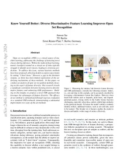Know Yourself Better: Diverse Object-Related Features Improve Open Set Recognition