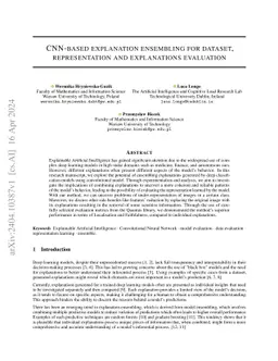 CNN-based explanation ensembling for dataset, representation and
  explanations evaluation