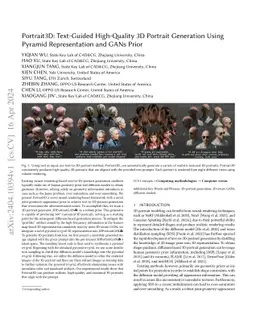 Portrait3D: Text-Guided High-Quality 3D Portrait Generation Using
  Pyramid Representation and GANs Prior