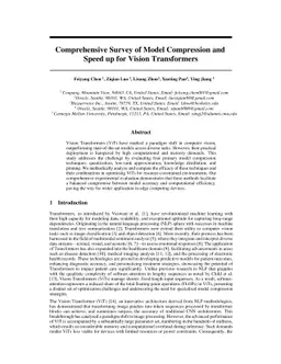 Comprehensive Survey of Model Compression and Speed up for Vision
  Transformers