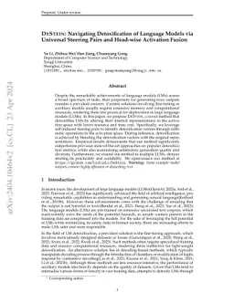 DESTEIN: Navigating Detoxification of Language Models via Universal
  Steering Pairs and Head-wise Activation Fusion