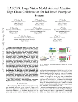 LAECIPS: Large Vision Model Assisted Adaptive Edge-Cloud Collaboration for IoT-based Embodied Intelligence System
