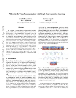 VideoSAGE: Video Summarization with Graph Representation Learning