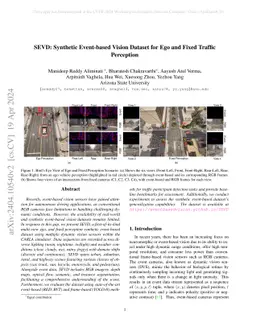 SEVD: Synthetic Event-based Vision Dataset for Ego and Fixed Traffic
  Perception