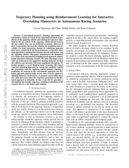 Trajectory Planning using Reinforcement Learning for Interactive
  Overtaking Maneuvers in Autonomous Racing Scenarios