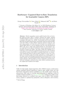 Rawformer: Unpaired Raw-to-Raw Translation for Learnable Camera ISPs