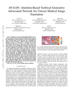 AV-GAN: Attention-Based Varifocal Generative Adversarial Network for
  Uneven Medical Image Translation