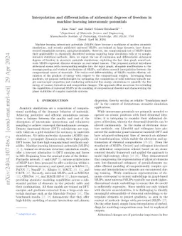 Interpolation and differentiation of alchemical degrees of freedom in
  machine learning interatomic potentials