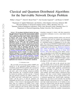Classical and Quantum Distributed Algorithms for the Survivable Network
  Design Problem