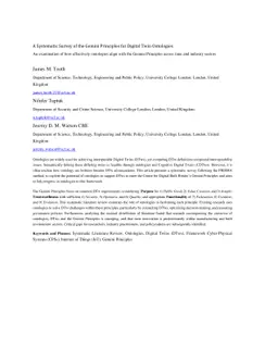 A Systematic Survey of the Gemini Principles for Digital Twin Ontologies