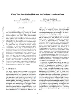 Watch Your Step: Optimal Retrieval for Continual Learning at Scale