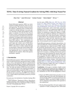 TENG: Time-Evolving Natural Gradient for Solving PDEs With Deep Neural
  Nets Toward Machine Precision