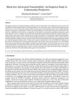Black-box Adversarial Transferability: An Empirical Study in
  Cybersecurity Perspective