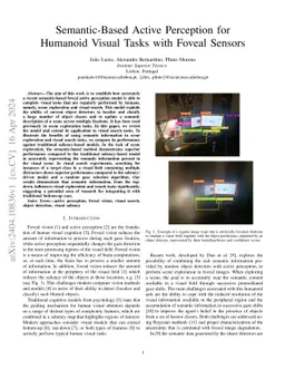 Semantic-Based Active Perception for Humanoid Visual Tasks with Foveal
  Sensors