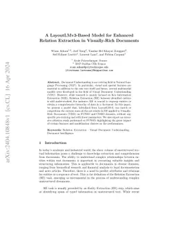 A LayoutLMv3-Based Model for Enhanced Relation Extraction in
  Visually-Rich Documents