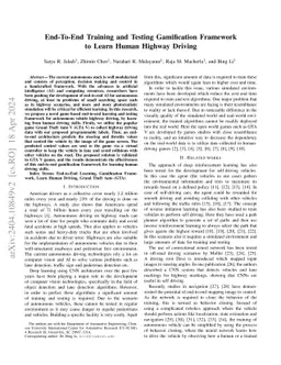 End-To-End Training and Testing Gamification Framework to Learn Human
  Highway Driving