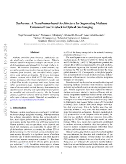 Gasformer: A Transformer-based Architecture for Segmenting Methane
  Emissions from Livestock in Optical Gas Imaging