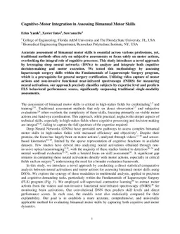 Cognitive-Motor Integration in Assessing Bimanual Motor Skills