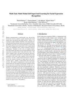 Multi-Task Multi-Modal Self-Supervised Learning for Facial Expression
  Recognition