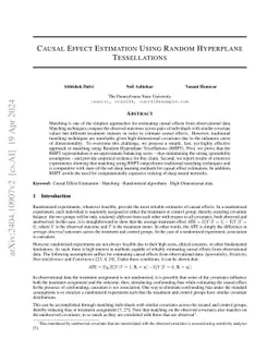Causal Effect Estimation Using Random Hyperplane Tessellations