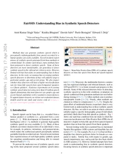 FairSSD: Understanding Bias in Synthetic Speech Detectors
